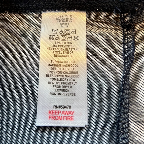 Girls Large (10/12) Denim Color Legging - Picture 3 of 3